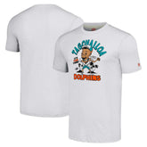 Tua Tagovailoa Miami Dolphins Homage Unisex Caricature Player Tri-Blend T-Shirt Ash | NFL