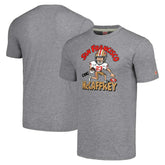 Christian McCaffrey San Francisco 49ers Homage Unisex Caricature Player Tri-Blend T-Shirt Gray | NFL