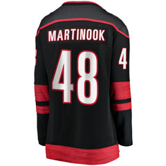 Jordan Martinook Carolina Hurricanes Fanatics Women's Home Breakaway Player Jersey - Black - NHL