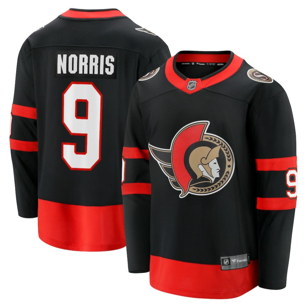 Josh Norris Ottawa Senators Fanatics Home Breakaway Jersey - Black - NHL