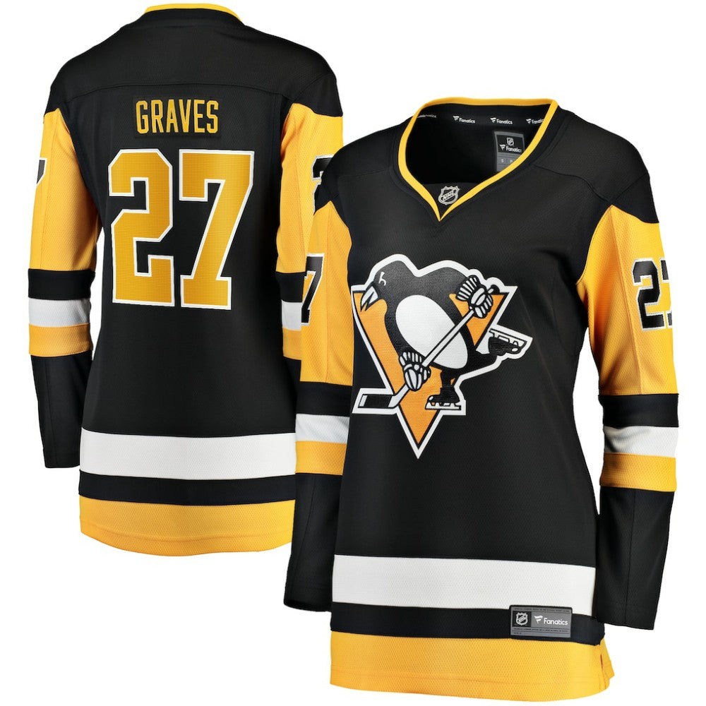 Ryan Graves Pittsburgh Penguins Fanatics Women's Home Breakaway Player Jersey - Black - NHL