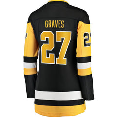 Ryan Graves Pittsburgh Penguins Fanatics Women's Home Breakaway Player Jersey - Black - NHL