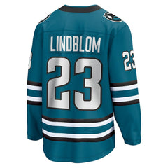 Oskar Lindblom San Jose Sharks Fanatics Home Breakaway Jersey - Teal - NHL