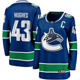 Quinn Hughes Vancouver Canucks Fanatics Women's Home Breakaway Player Jersey - Blue - NHL