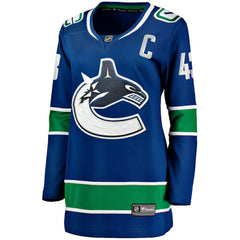 Quinn Hughes Vancouver Canucks Fanatics Women's Home Breakaway Player Jersey - Blue - NHL