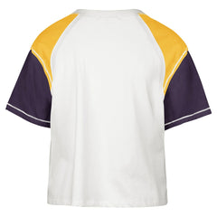 Los Angeles Lakers '47 Women's Premier Raglan Cropped T-Shirt Cream - NBA