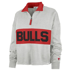 Chicago Bulls '47 Women's Breakthrough Remi Quarter-Zip Jacket Heather Gray - NBA