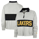 Los Angeles Lakers '47 Women's Breakthrough Remi Quarter-Zip Jacket Heather Gray - NBA
