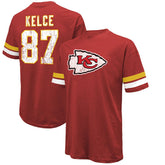 Travis Kelce Kansas City Chiefs Majestic Threads Name & Number Oversized Fit T-Shirt Red | NFL