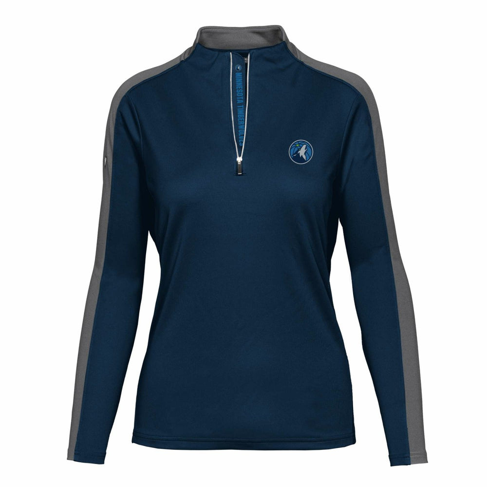 Minnesota Timberwolves Levelwear Women's Remi Insignia Core Quarter-Zip Pullover Top Navy - NBA