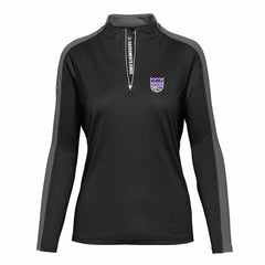 Sacramento Kings Levelwear Women's Remi Insignia Core Quarter-Zip Pullover Top Black - NBA