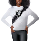 Las Vegas Raiders Certo Women's Rundown Lightweight Pullover Hoodie White | NFL