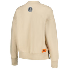 San Antonio Spurs Qore Women's Oversized Cozy Mock Neck Pullover Sweatshirt Cream - NBA
