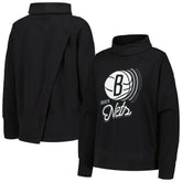 Brooklyn Nets Levelwear Women's Sunset Pullover Sweatshirt Black - NBA