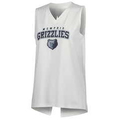Memphis Grizzlies Levelwear Women's Paisley Peekaboo Tank Top White - NBA