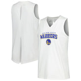 Golden State Warriors Levelwear Women's Paisley Peekaboo Tank Top White - NBA