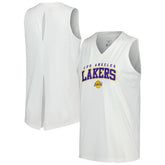 Los Angeles Lakers Levelwear Women's Paisley Peekaboo Tank Top White - NBA