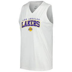 Los Angeles Lakers Levelwear Women's Paisley Peekaboo Tank Top White - NBA