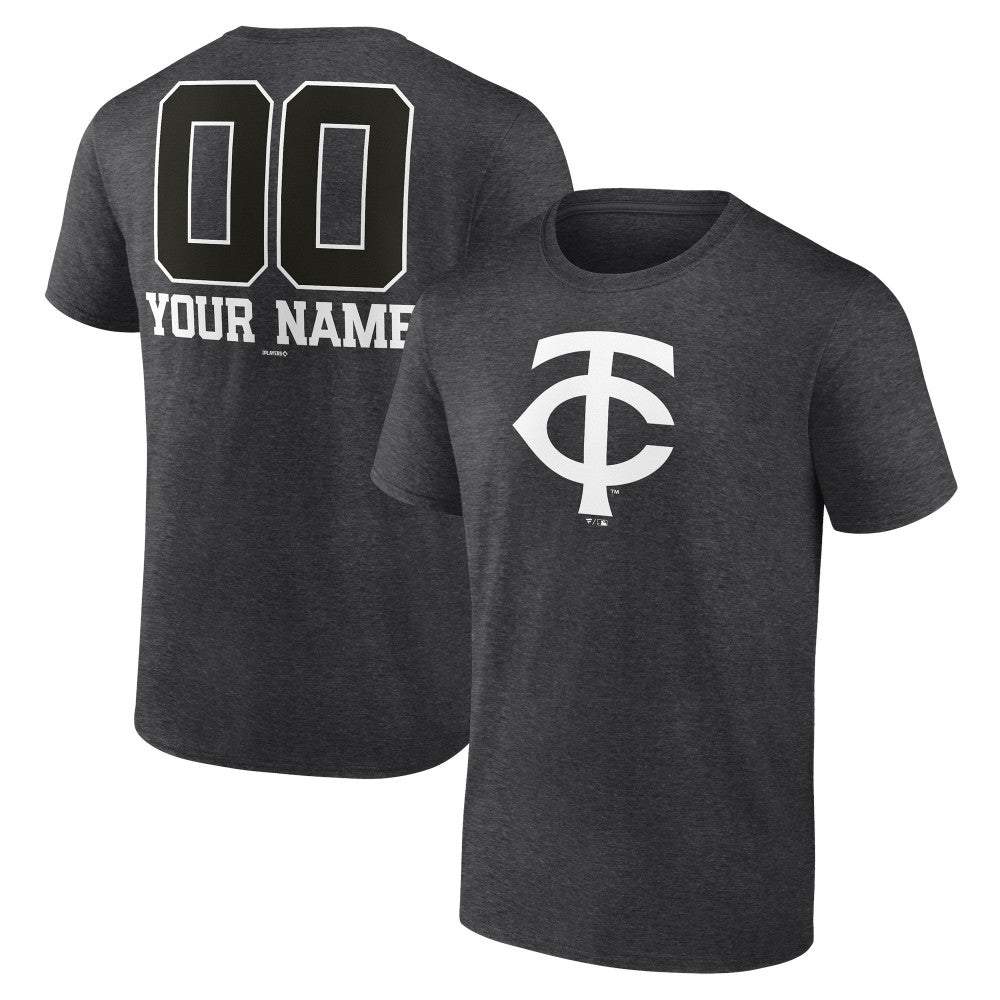 Minnesota Twins Personalized Monochrome Name & Number T-Shirt - MLB