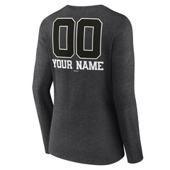 Minnesota Twins Women's Personalized Monochrome Name & Number Long Sleeve V-Neck T-Shirt - MLB