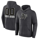 Athletics Personalized Monochrome Name & Number Pullover Hoodie - MLB