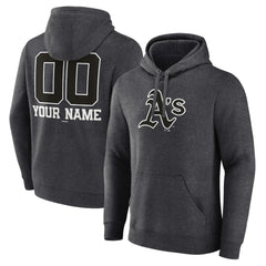 Athletics Personalized Monochrome Name & Number Pullover Hoodie - MLB