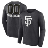 San Francisco Giants Personalized Monochrome Name & Number Long Sleeve T-Shirt - MLB