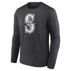 Seattle Mariners Personalized Monochrome Name & Number Long Sleeve T-Shirt - MLB