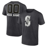 Seattle Mariners Personalized Monochrome Name & Number T-Shirt - MLB