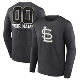 St. Louis Cardinals Personalized Monochrome Name & Number Long Sleeve T-Shirt - MLB