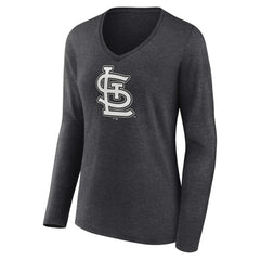 St. Louis Cardinals Women's Personalized Monochrome Name & Number Long Sleeve V-Neck T-Shirt - MLB