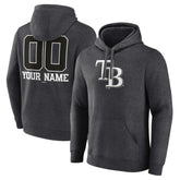 Tampa Bay Rays Personalized Monochrome Name & Number Pullover Hoodie - MLB