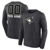 Toronto Blue Jays Personalized Monochrome Name & Number Long Sleeve T-Shirt - MLB