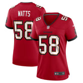 Markees Watts Tampa Bay Buccaneers Women's Game Jersey Red | Nike for Sale