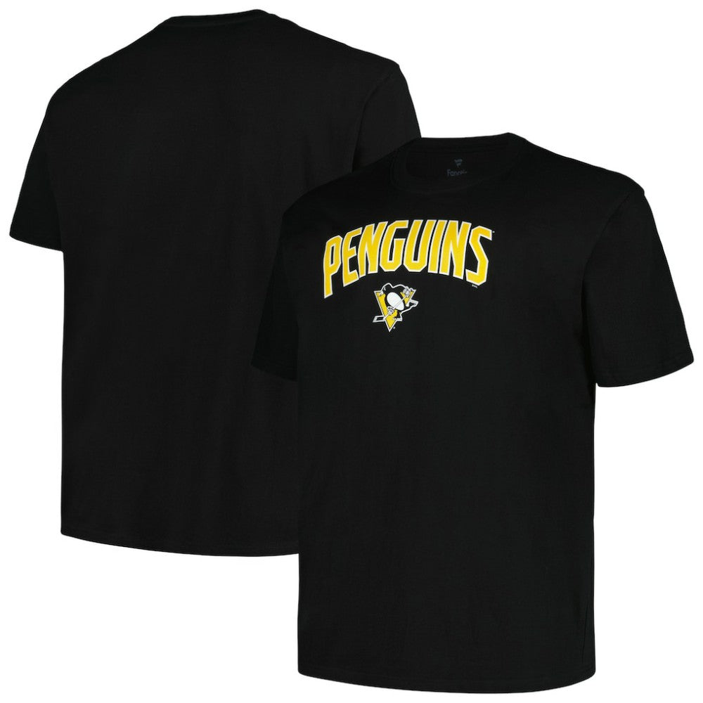 Pittsburgh Penguins Profile Big & Tall Arch Over Logo T-Shirt - Black - NHL