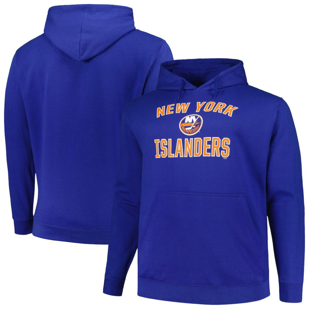 New York Islanders Profile Big & Tall Arch Over Logo Pullover Hoodie - Royal - NHL
