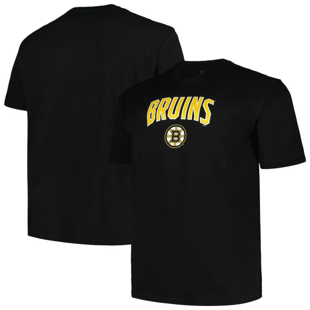 Boston Bruins Profile Big & Tall Arch Over Logo T-Shirt - Black - NHL