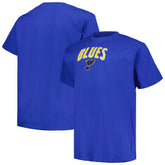 St. Louis Blues Profile Big & Tall Arch Over Logo T-Shirt - Blue - NHL