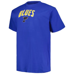 St. Louis Blues Profile Big & Tall Arch Over Logo T-Shirt - Blue - NHL