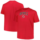 New Jersey Devils Profile Big & Tall Arch Over Logo T-Shirt - Red - NHL