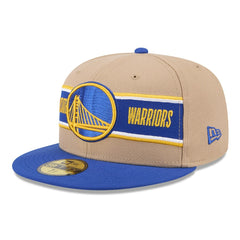 Golden State Warriors 2024 NBA Draft 59FIFTY Fitted Hat Tan/Royal - NBA