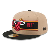 Miami Heat 2024 NBA Draft 59FIFTY Fitted Hat Tan/Black - NBA