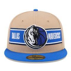 Dallas Mavericks 2024 NBA Draft 59FIFTY Fitted Hat Tan/Blue - NBA