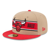 Chicago Bulls 2024 NBA Draft 59FIFTY Fitted Hat Tan/Red - NBA