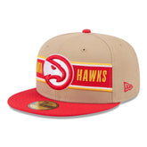 Atlanta Hawks 2024 NBA Draft 59FIFTY Fitted Hat Tan/Red - NBA