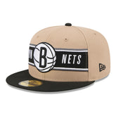 Brooklyn Nets 2024 NBA Draft 59FIFTY Fitted Hat Tan/Black - NBA