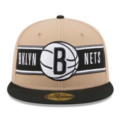 Brooklyn Nets 2024 NBA Draft 59FIFTY Fitted Hat Tan/Black - NBA