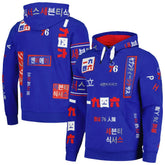 Philadelphia 76ers FISLL Unisex Multi-Language Pullover Hoodie Royal - NBA
