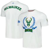 Milwaukee Bucks FISLL Unisex Heritage Crest T-Shirt White - NBA