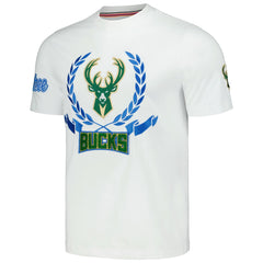 Milwaukee Bucks FISLL Unisex Heritage Crest T-Shirt White - NBA